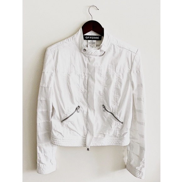 GF FERRE Jackets & Blazers - GF FERRÉ White Bomber Jacket